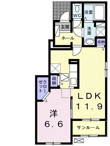 ノイエツァイト　ⅤＢ 1階 1LDK 賃貸物件詳細