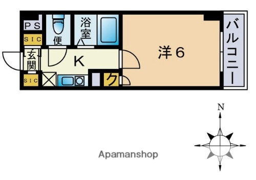 ボナール香住ヶ丘 1階 1K 賃貸物件詳細