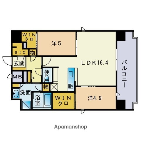 アトリオフラッツ大博町 9階 2LDK 賃貸物件詳細