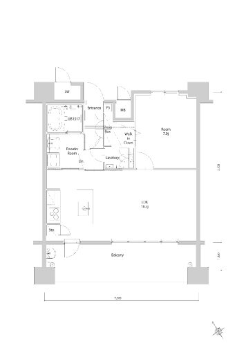 福岡県福岡市博多区住吉２丁目 博多駅 1LDK マンション 賃貸物件詳細