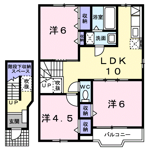 ファミールメゾンＡ 2階 3LDK 賃貸物件詳細