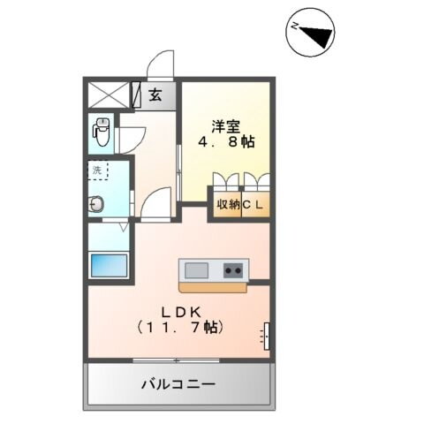 ＢＩＧ　ＳＴＯＮＥ 2階 1LDK 賃貸物件詳細