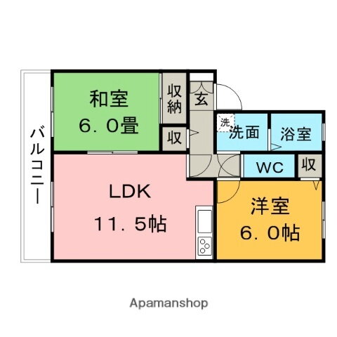 福岡県八女市馬場 羽犬塚駅 2LDK アパート 賃貸物件詳細