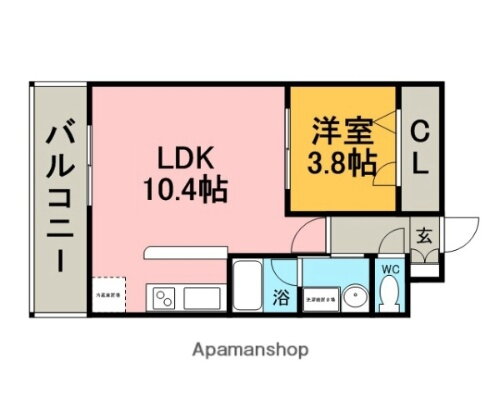 アトラスアルファーノ箱崎 4階 1LDK 賃貸物件詳細