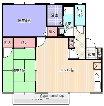 福岡県福岡市西区横浜３丁目 九大学研都市駅 2LDK アパート 賃貸物件詳細