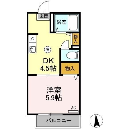 佐賀県佐賀市鍋島１丁目 鍋島駅 1DK アパート 賃貸物件詳細
