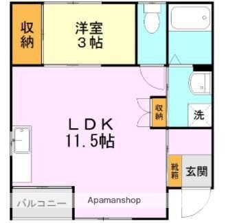 熊本県熊本市東区小山５丁目 1LDK アパート 賃貸物件詳細