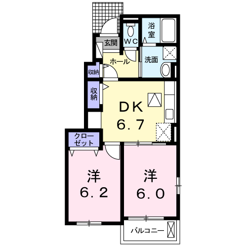 熊本県宇土市松山町 松橋駅 2DK アパート 賃貸物件詳細