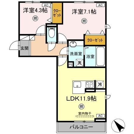 Ｌａｕｌｅａ（ラウレア） 2階 2LDK 賃貸物件詳細