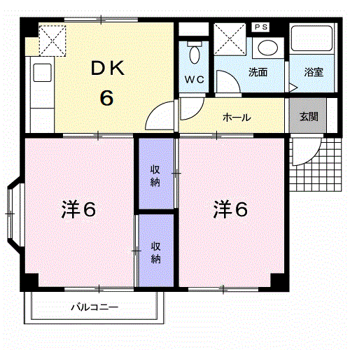 熊本県熊本市東区戸島西１丁目 東海学園前駅 2DK アパート 賃貸物件詳細