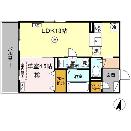 ロイヤルコーポ弓削Ⅱ 1階 1LDK 賃貸物件詳細