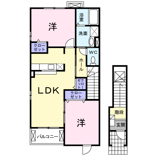 大分県中津市大字万田 中津駅 2LDK アパート 賃貸物件詳細