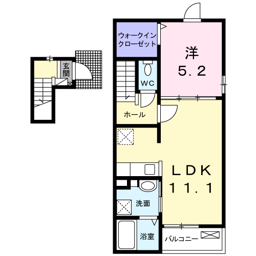 ポライトリー　Ｄ 2階 1LDK 賃貸物件詳細