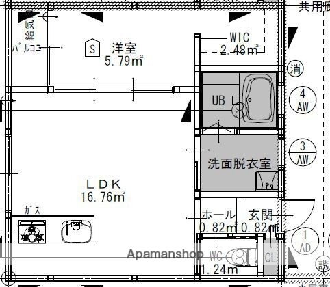 Ｇｒｏｗｔｈ　Ｔ　Ｂ棟 2階 1LDK 賃貸物件詳細