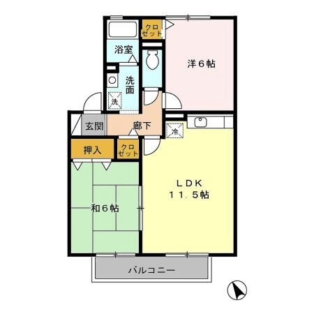 鹿児島県鹿児島市山田町 広木駅 2LDK アパート 賃貸物件詳細