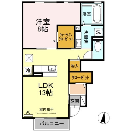 鹿児島県鹿児島市中山町 谷山駅 1LDK アパート 賃貸物件詳細