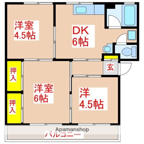永吉ランド・ヒルズトップレジデンス 1階 3DK 賃貸物件詳細