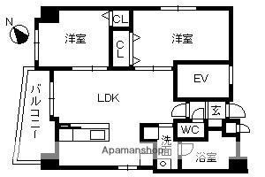 鹿児島県鹿児島市松原町 甲東中学校前駅 2LDK マンション 賃貸物件詳細