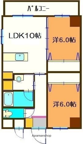 カステ　ロ　デルーチェ 3階 2LDK 賃貸物件詳細