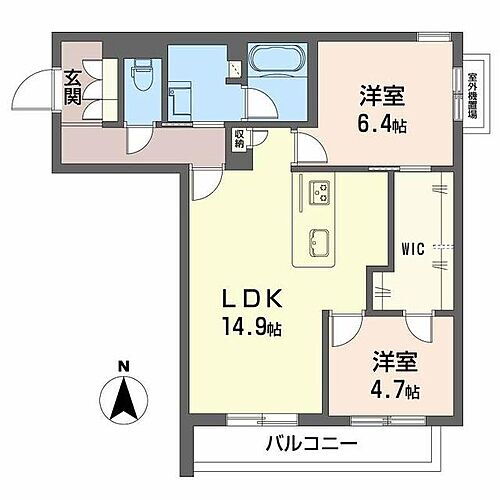 シャーメゾン　サイビータ 2階 2LDK 賃貸物件詳細