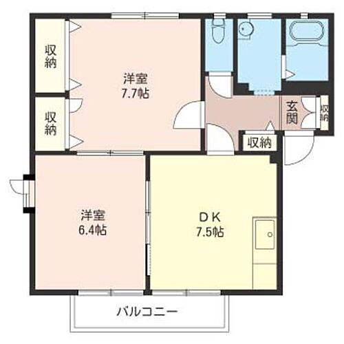 ウィンディ平井 2階 2DK 賃貸物件詳細