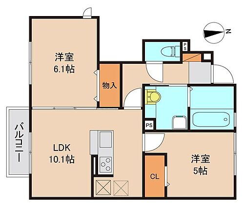 茨城県取手市米ノ井401-1 稲戸井駅 2LDK アパート 賃貸物件詳細