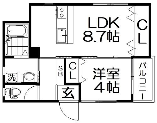 Ｗｉｎｄ　Ｂｅｌｌ　堂山 2階 1LDK 賃貸物件詳細