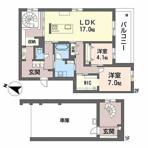 Ｅｌｅｎａ大江 2階 2LDK 賃貸物件詳細