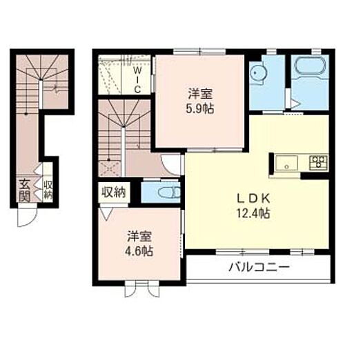 埼玉県川越市大字寺尾718-4 上福岡駅 2LDK アパート 賃貸物件詳細