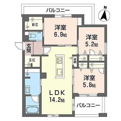 アルテアロゼア 3階 3LDK 賃貸物件詳細