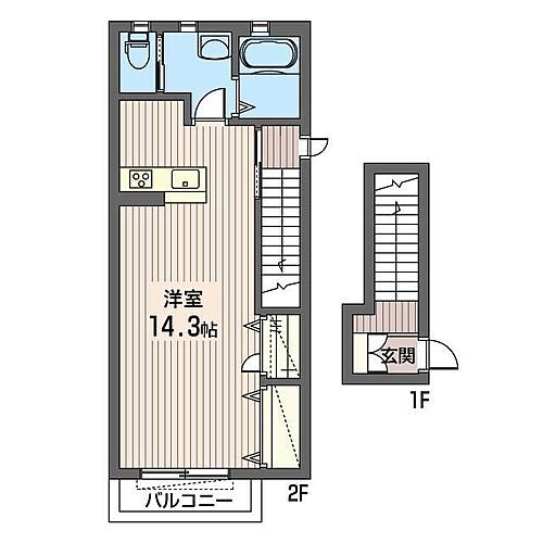 クール・エスポワール　Ｃ 2階 ワンルーム 賃貸物件詳細