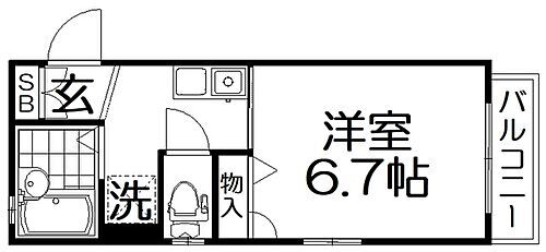 大阪府寝屋川市萱島東3丁目 萱島駅 1K アパート 賃貸物件詳細