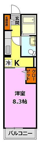 栃木県小山市西城南4丁目 小山駅 1K マンション 賃貸物件詳細