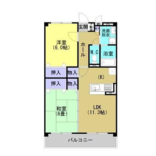 エンゼルシャトーＩＩ 3階 2LDK 賃貸物件詳細