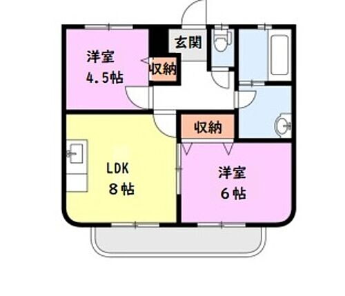 グリーンガーデン 2階 2LDK 賃貸物件詳細