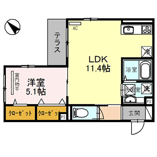 大阪府堺市堺区向陵中町1丁 三国ケ丘駅 1LDK アパート 賃貸物件詳細