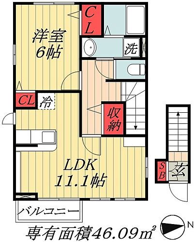 千葉県市川市北方3丁目 下総中山駅 1LDK アパート 賃貸物件詳細