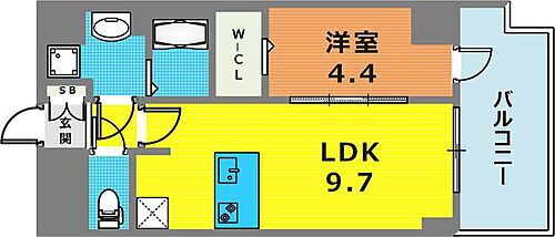 プレサンス神戸セレスティア 13階 1LDK 賃貸物件詳細