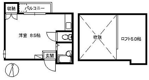 樫尾コーポ 1階 ワンルーム 賃貸物件詳細