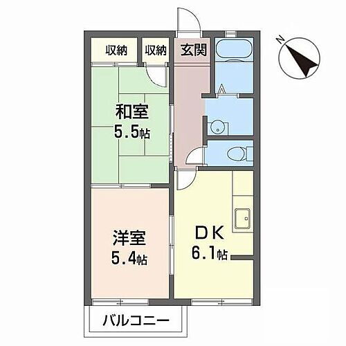 ハイツＳＱＵＡＲＥ 2階 2DK 賃貸物件詳細