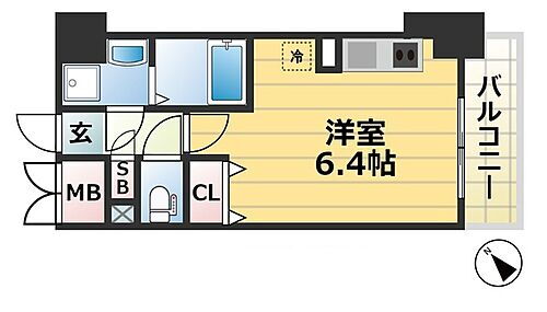 パシフィックレジデンス神戸八幡通 8階 ワンルーム 賃貸物件詳細