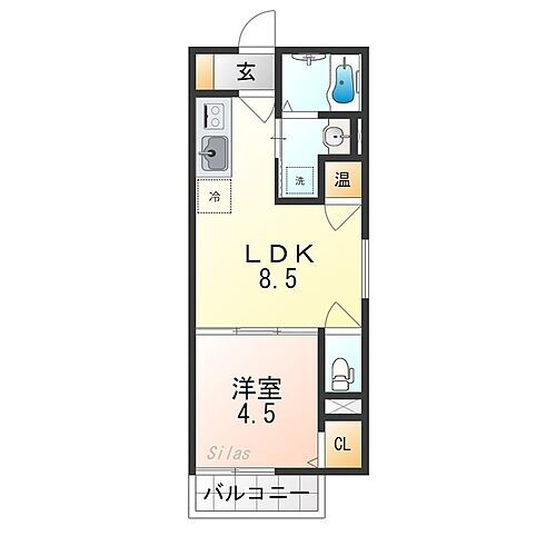 メゾンボヌス 2階 1LDK 賃貸物件詳細