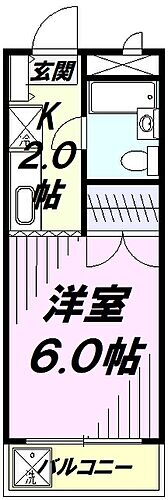サンアベニュー高水 2階 1K 賃貸物件詳細