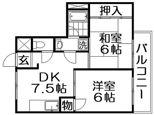 大阪府枚方市東中振1丁目 光善寺駅 2DK マンション 賃貸物件詳細