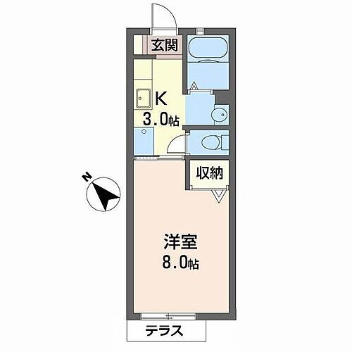京都府京都市北区等持院西町57-1 等持院・立命館大学駅 1K アパート 賃貸物件詳細