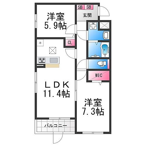 大阪府堺市堺区神南辺町2丁 堺駅 2LDK アパート 賃貸物件詳細