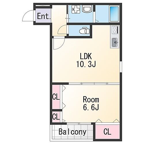 フジパレス吹屋町ＩＩ番館 2階 1LDK 賃貸物件詳細