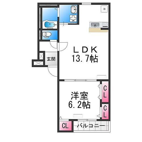 大阪府堺市堺区緑ヶ丘南町3丁 上野芝駅 1LDK アパート 賃貸物件詳細