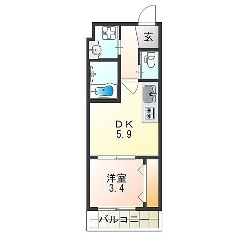 大阪府大阪市住吉区遠里小野1丁目 我孫子前駅 1DK アパート 賃貸物件詳細