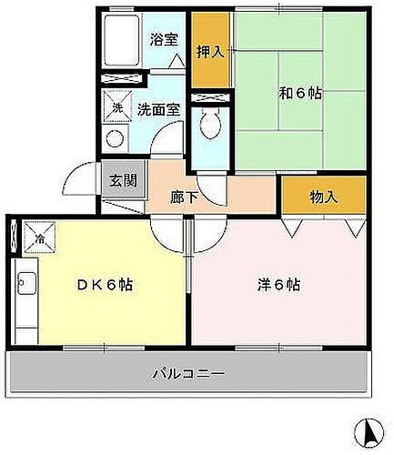大阪府堺市北区百舌鳥陵南町1丁 なかもず駅 2DK アパート 賃貸物件詳細